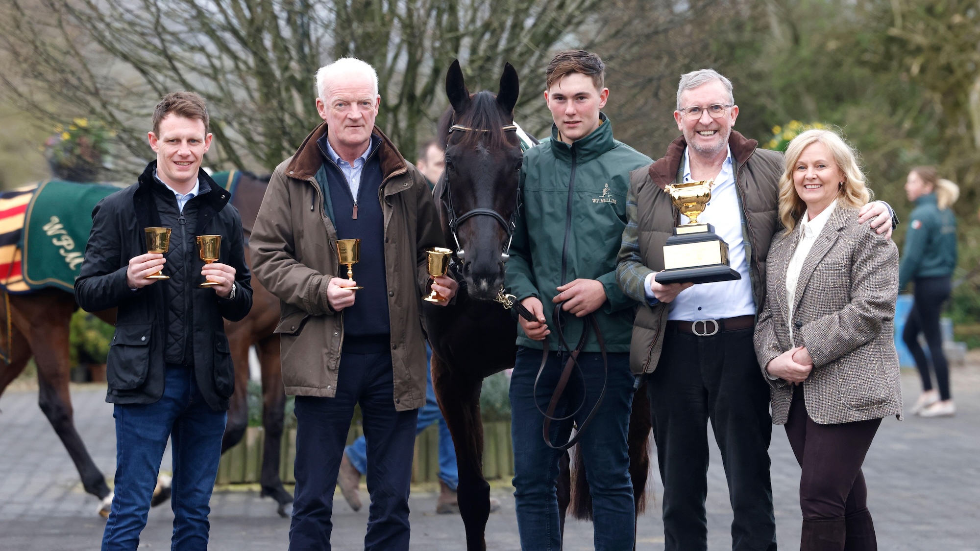 Galopin Des Champs with Paul Townend, Willie Mullins, Adam Connolly and Greg and Audrey Turley 