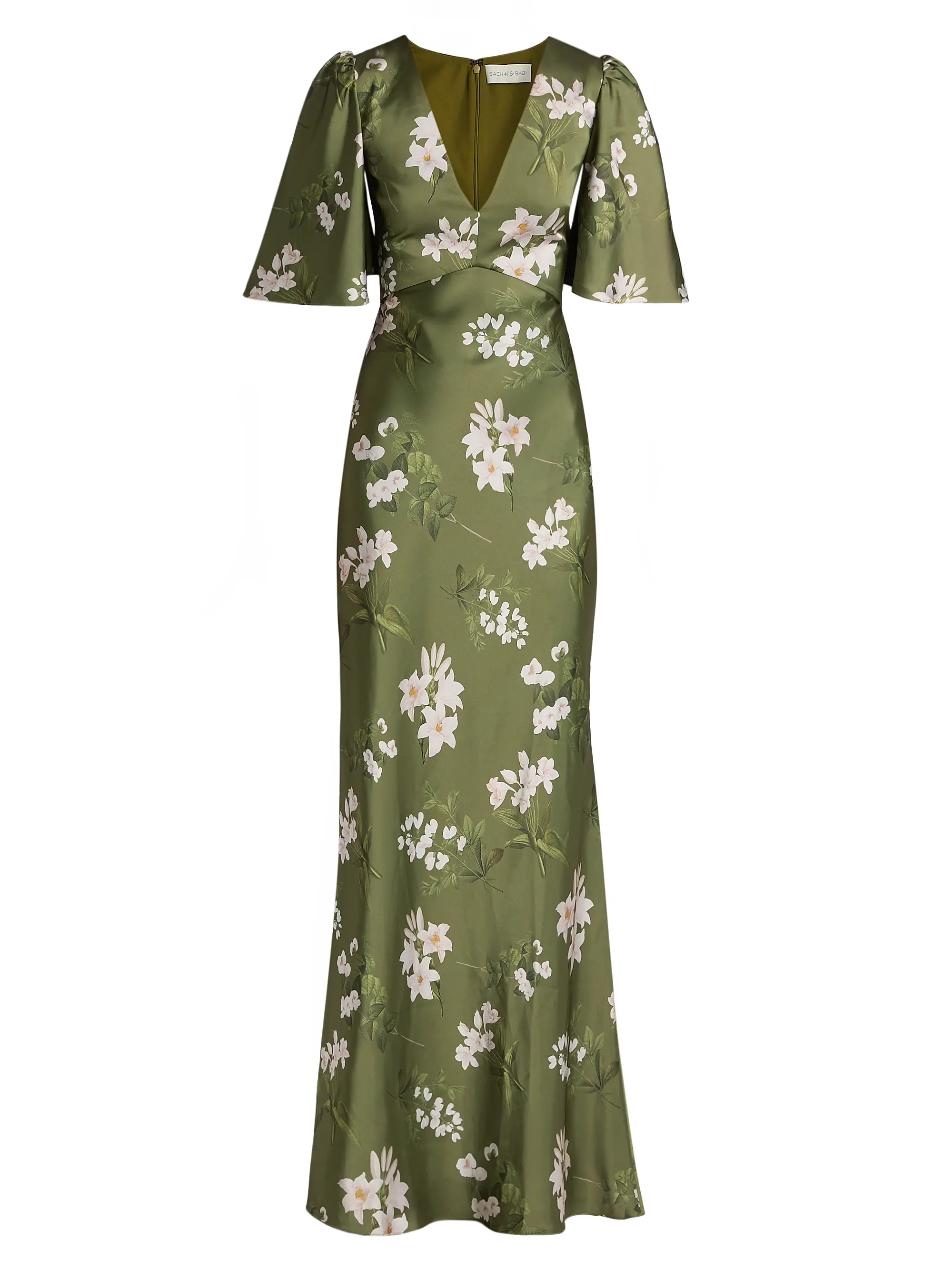 Mae Floral Satin Gown