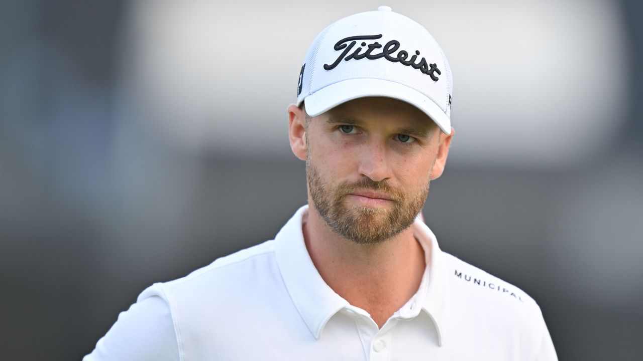 Wyndham Clark looks on during the US Open third round