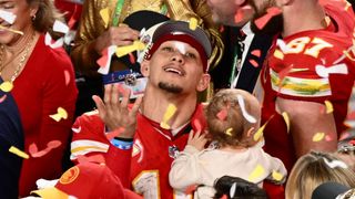 Pat Mahomes celebrates another Super Bowl victory