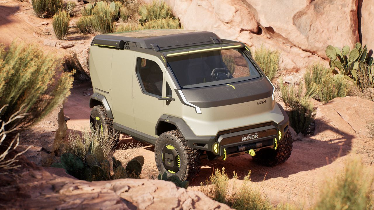 Kia PV5 WKNDR electric camper van concept