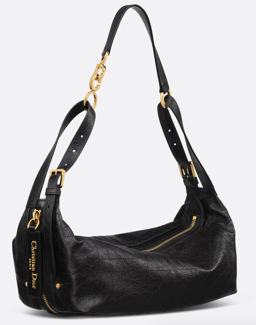 Dior, Medium D-Journey Bag in Crinkled Calfskin