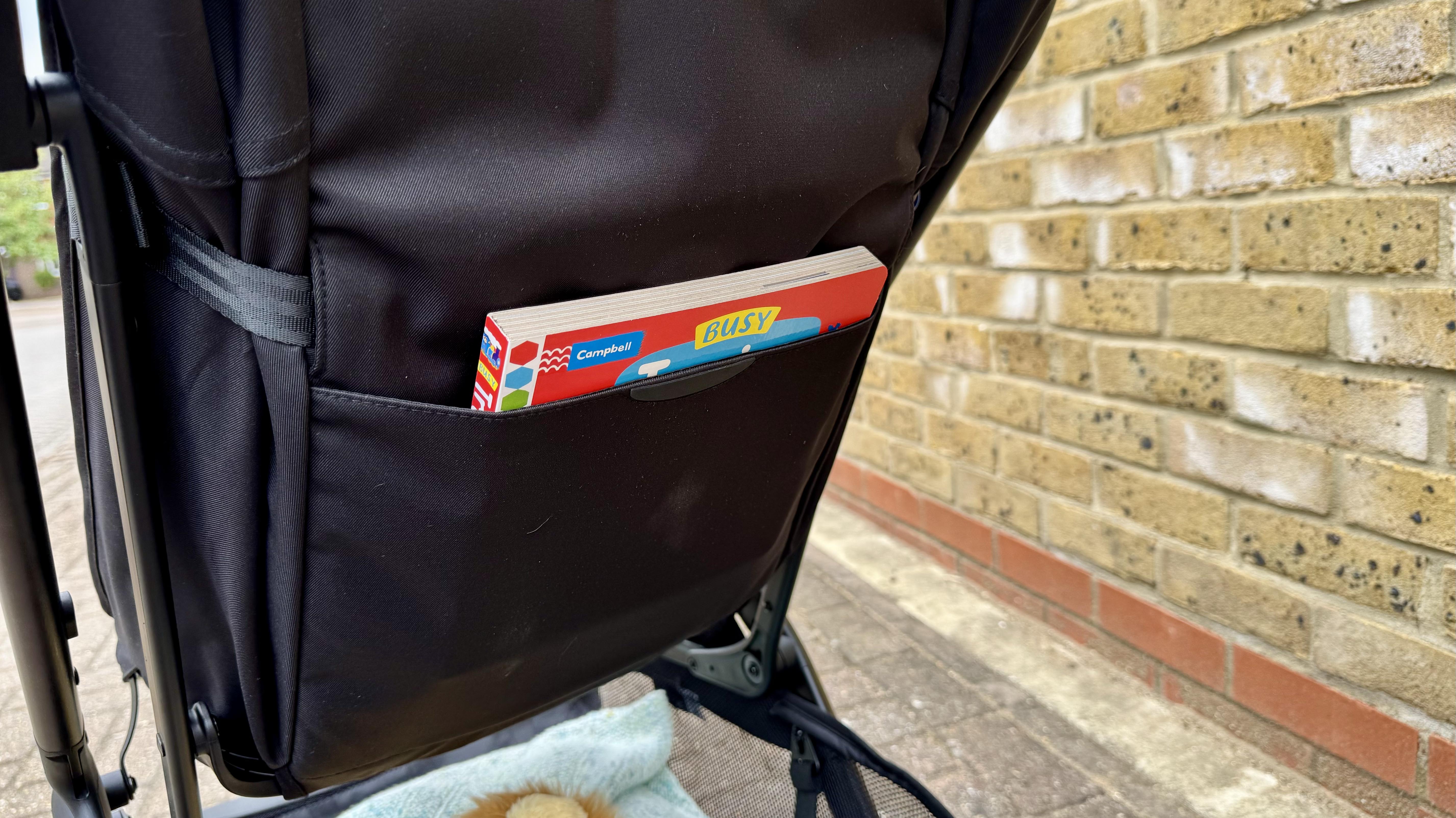 Rear storage pouch on the Bugaboo Butterfly 2 stroller