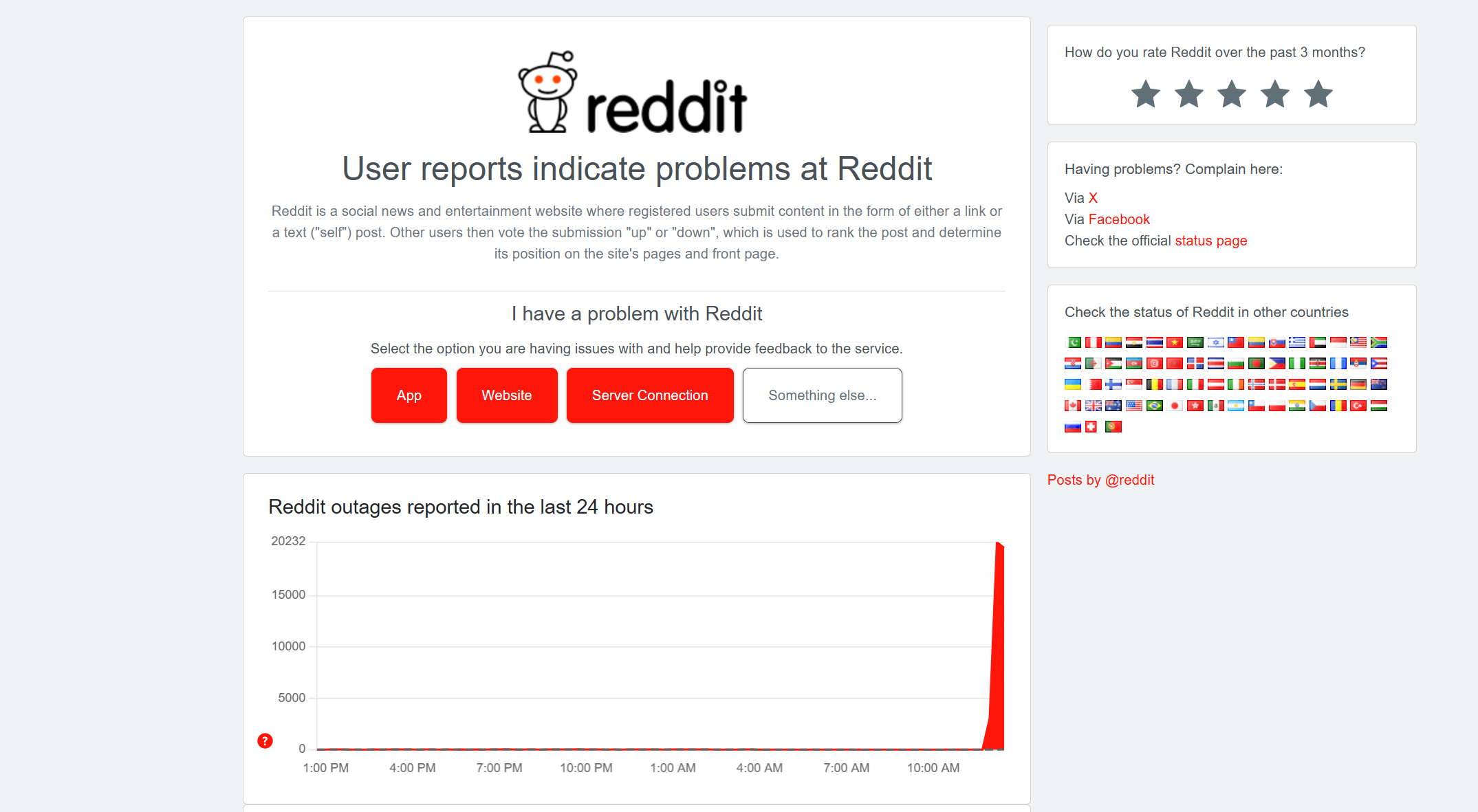 Reddit outage november 4 2025 from down detector