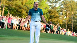 Sergio Garcia celebrates after winning The Masters in 2017