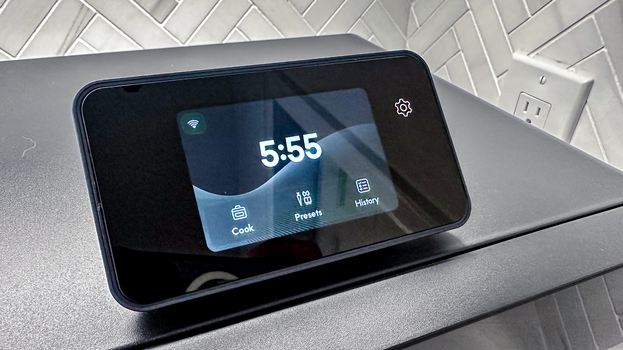 CHEF iQ MiniOven on a kitchen counter