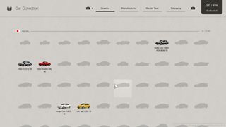 Gran Turismo 7 car collection page
