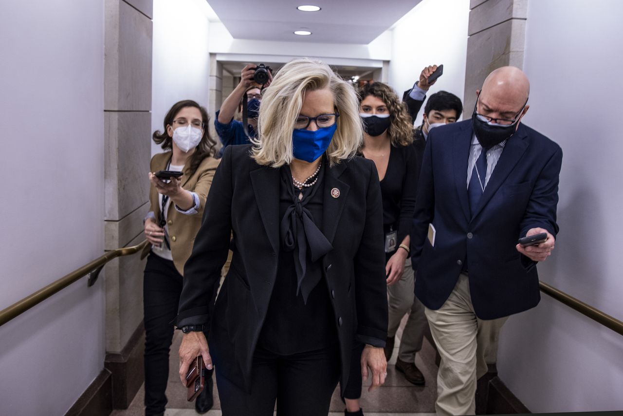 Liz Cheney in Washington heading to the House floor