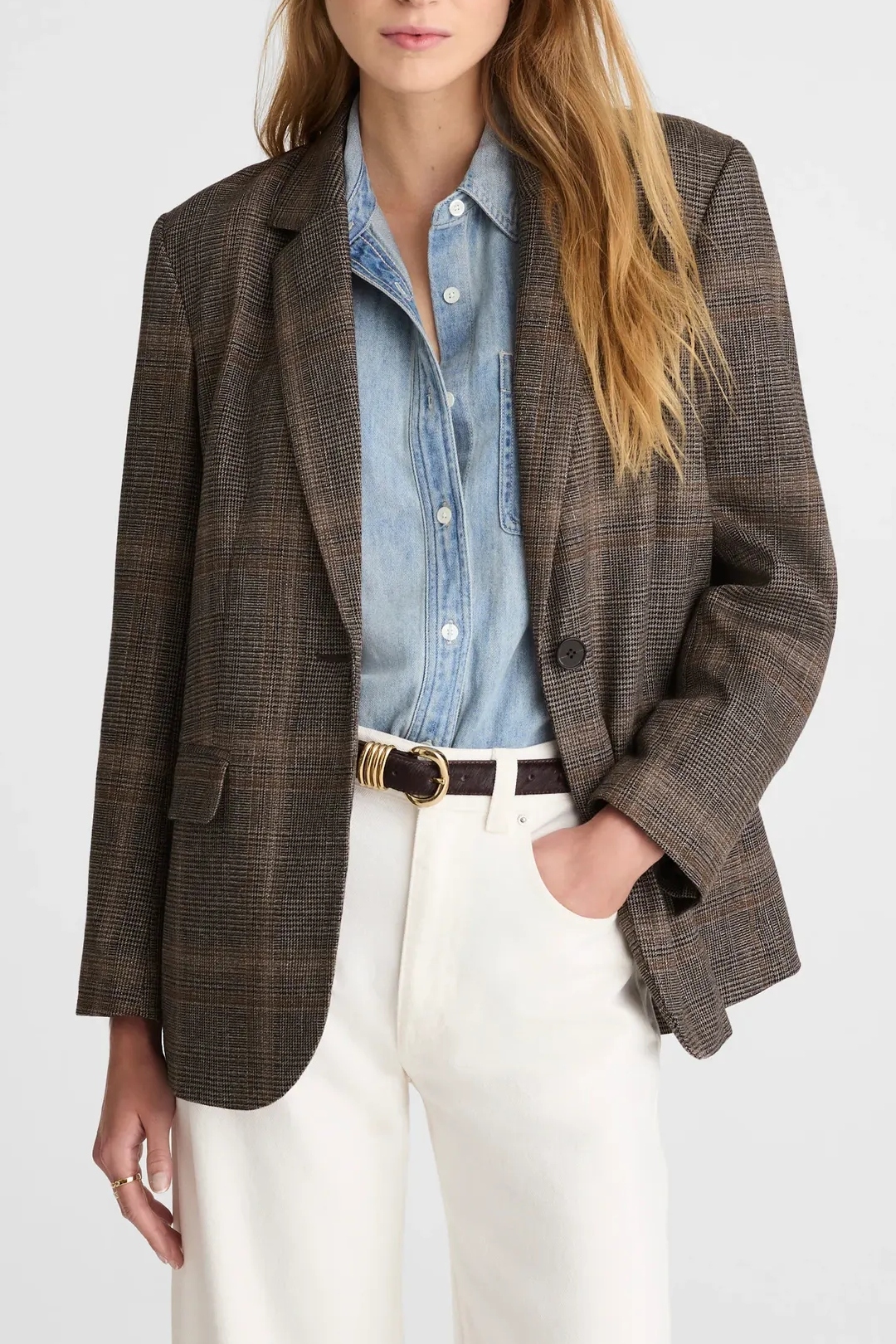 Madewell , Cardigan Blazer in Plaid
