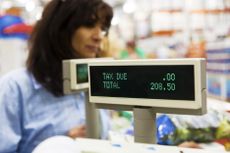 picture of cash register showing zero tax due