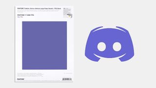 A comparison between Very Peri and the discord logo