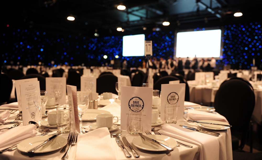 The tables await