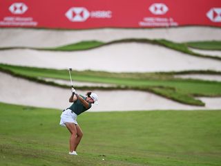 Linn Grant playing an approach shot at the HSBC Women's World Championship, Singapore