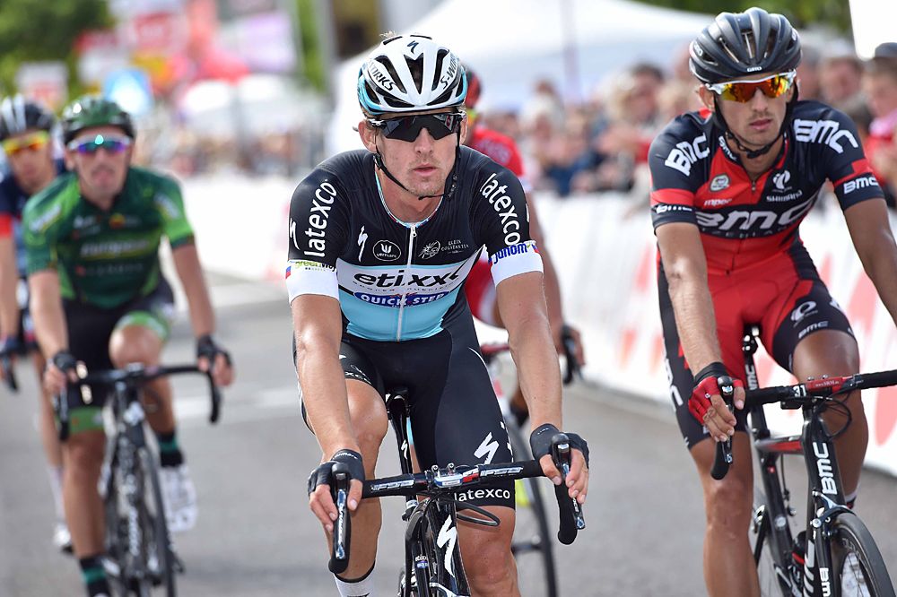 Etixx-QuickStep cross the finish line