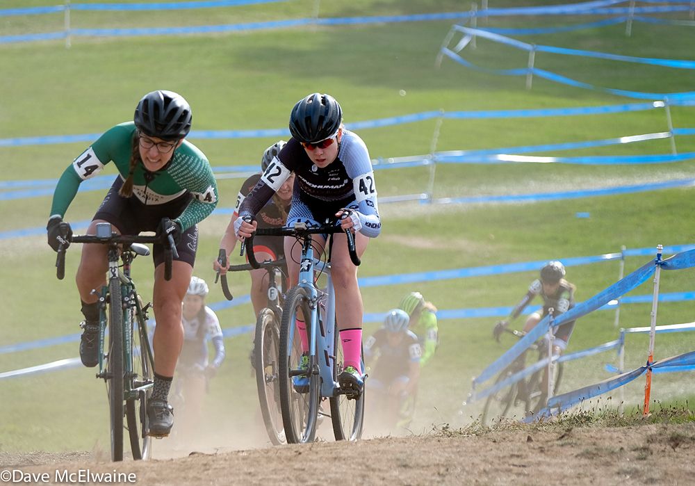 Britlee Bowman (House Industries) straining to get up one of the climbs