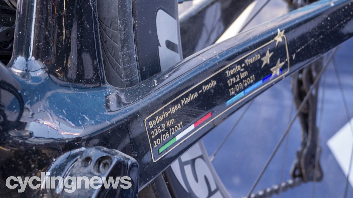 Sonny Colbrelli's bike from Omloop Het Nieuwsblad