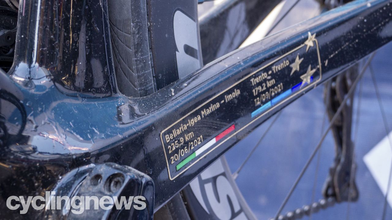 Sonny Colbrelli's bike from Omloop Het Nieuwsblad