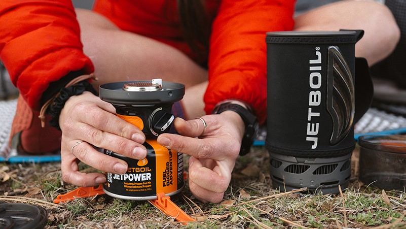 Close up of campers cooking with the Jetboil Flash 1.0