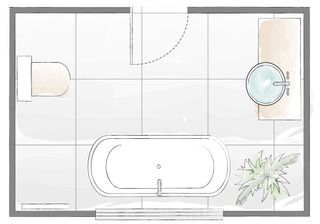 statement bath layout