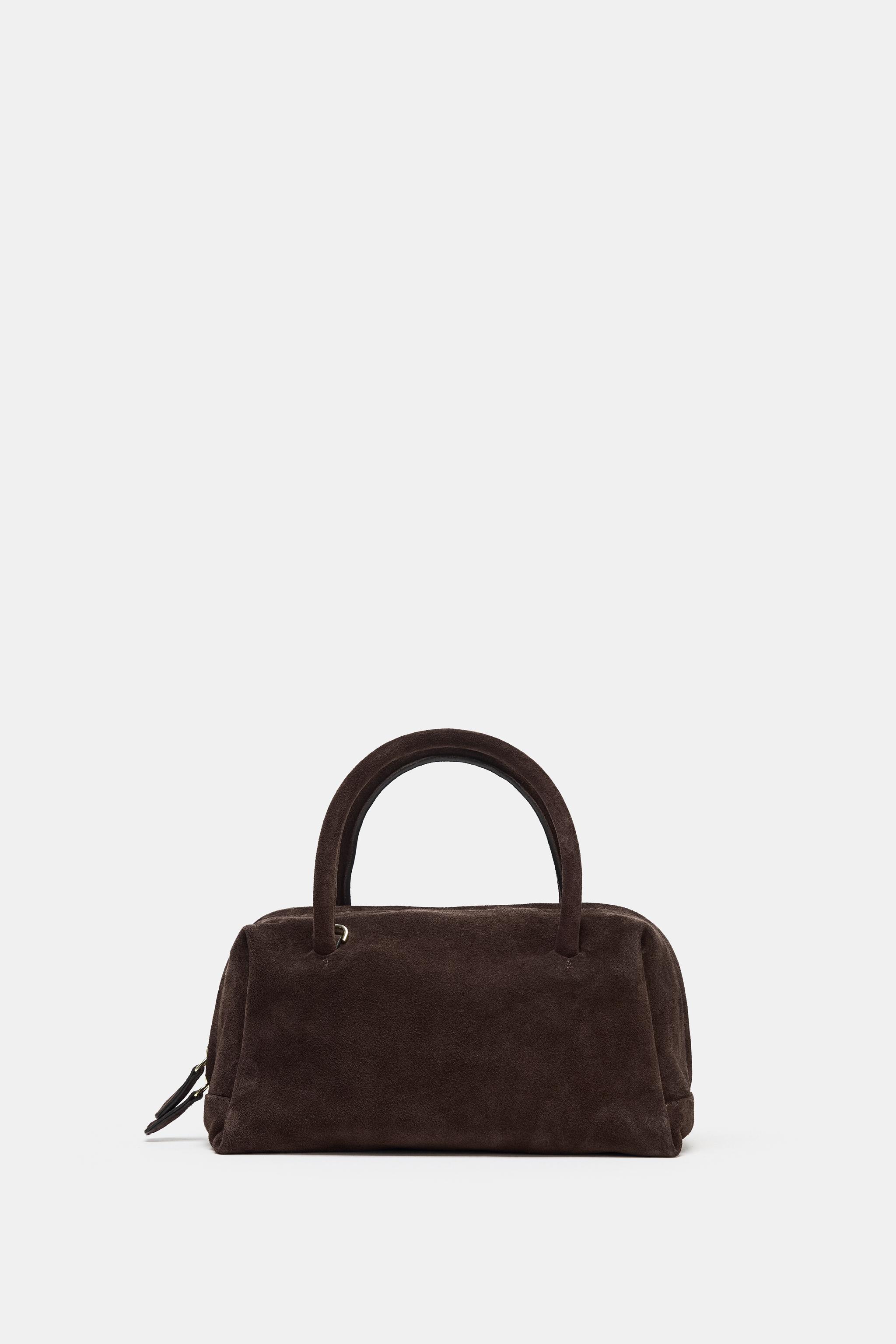 Split Leather Bowling Bag