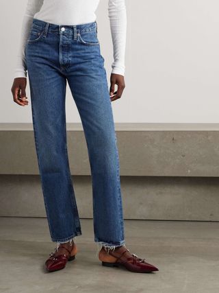 + Net Sustain '90s Pinch Waist High-Rise Straight-Leg Organic Jeans