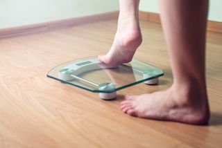 scale, weight, stepping on scale