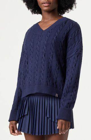 Baseline Cable V-Neck Sweater