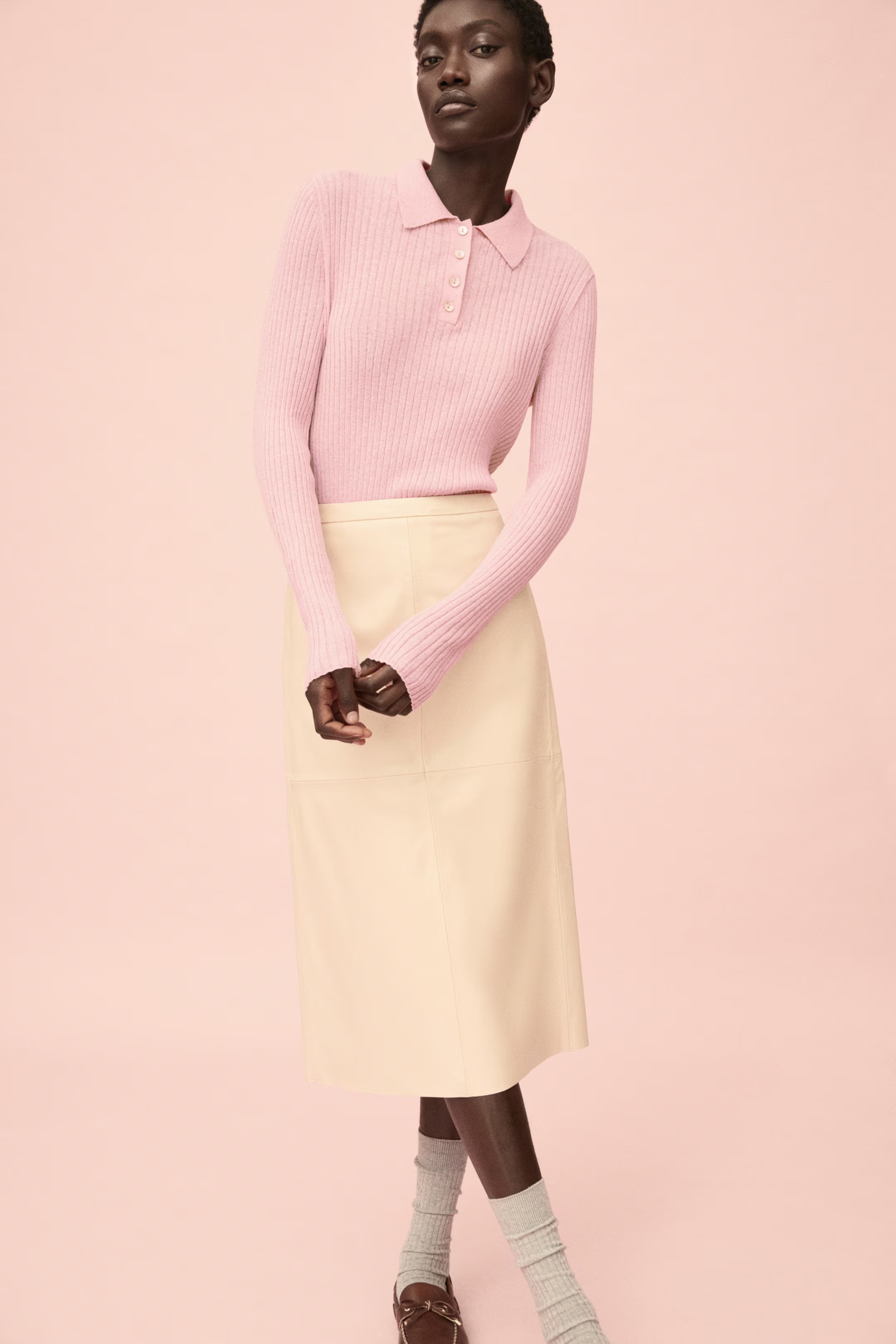 H&amp;amp;M, Rib-Knit Polo Sweater