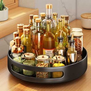 a turntable with spices 