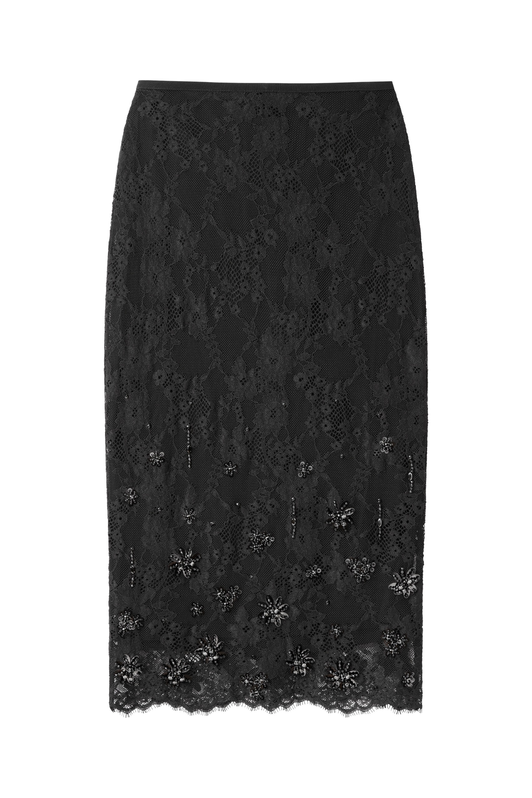 black lace skirt