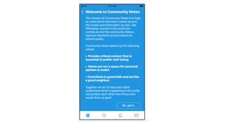 Screenshot of Community Notes, which aim to provide critical context to tweets