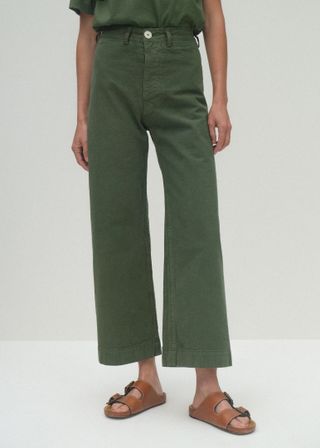 Olive green Jesse Kamm sailor pants 