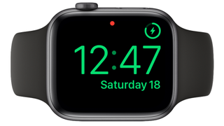 Apple Watch charging on side