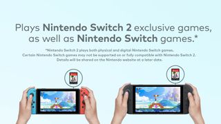 Nintendo Switch 2 backwards compatibility information from reveal trailer