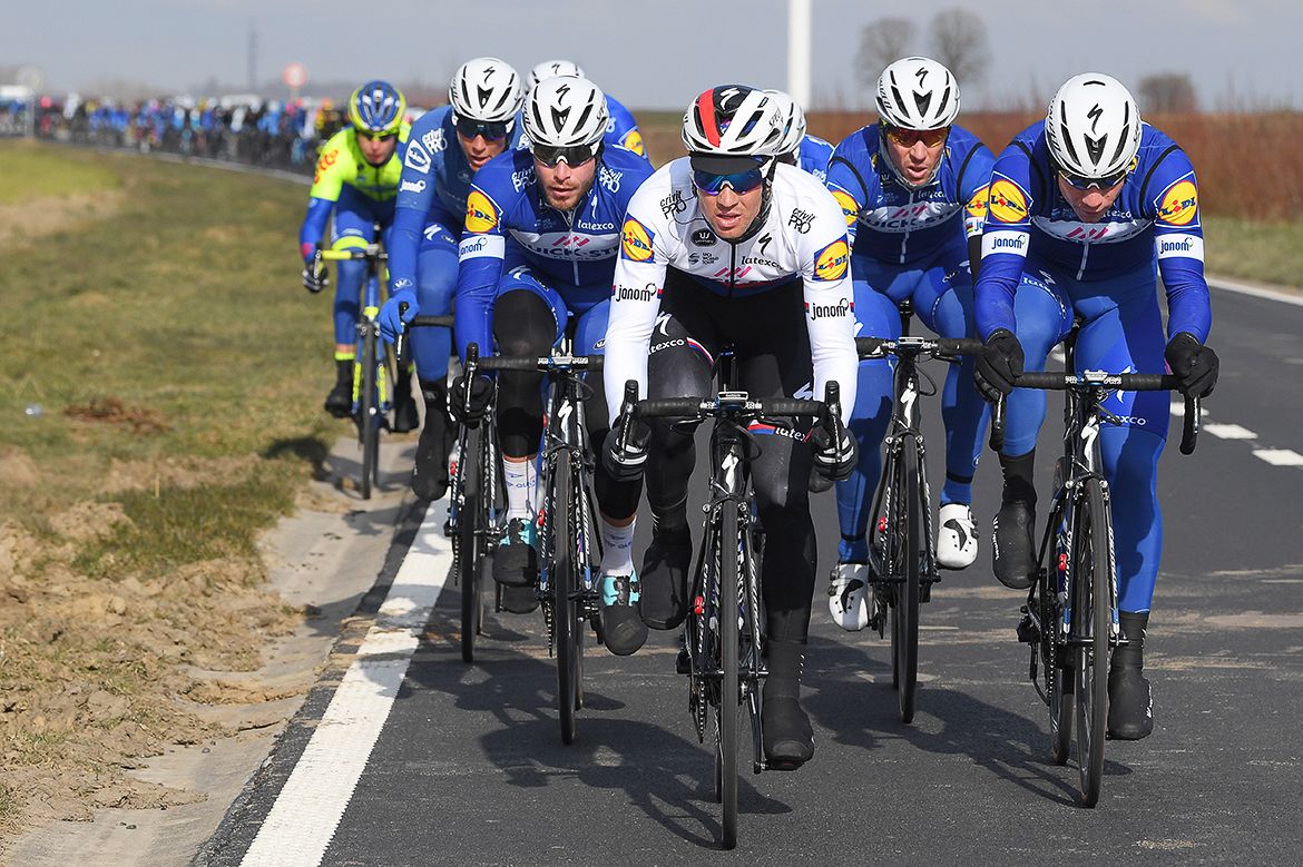 Quick-Step ride the front during Le Samyn