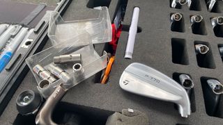 A close up of a TaylorMade P770 iron head