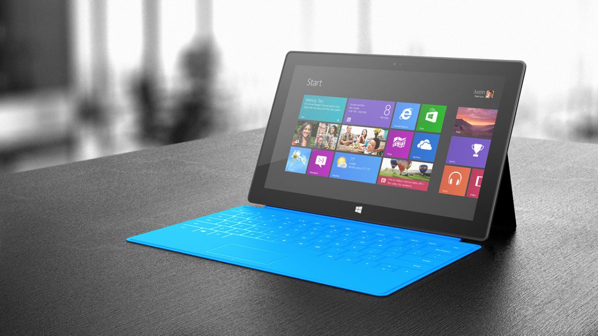Microsoft Surface displaying Windows 8.