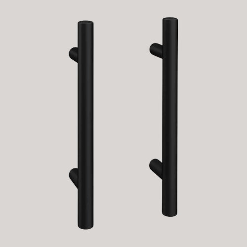 victorianplumbing, Round 'T' Bar Matt Black Additional Handles