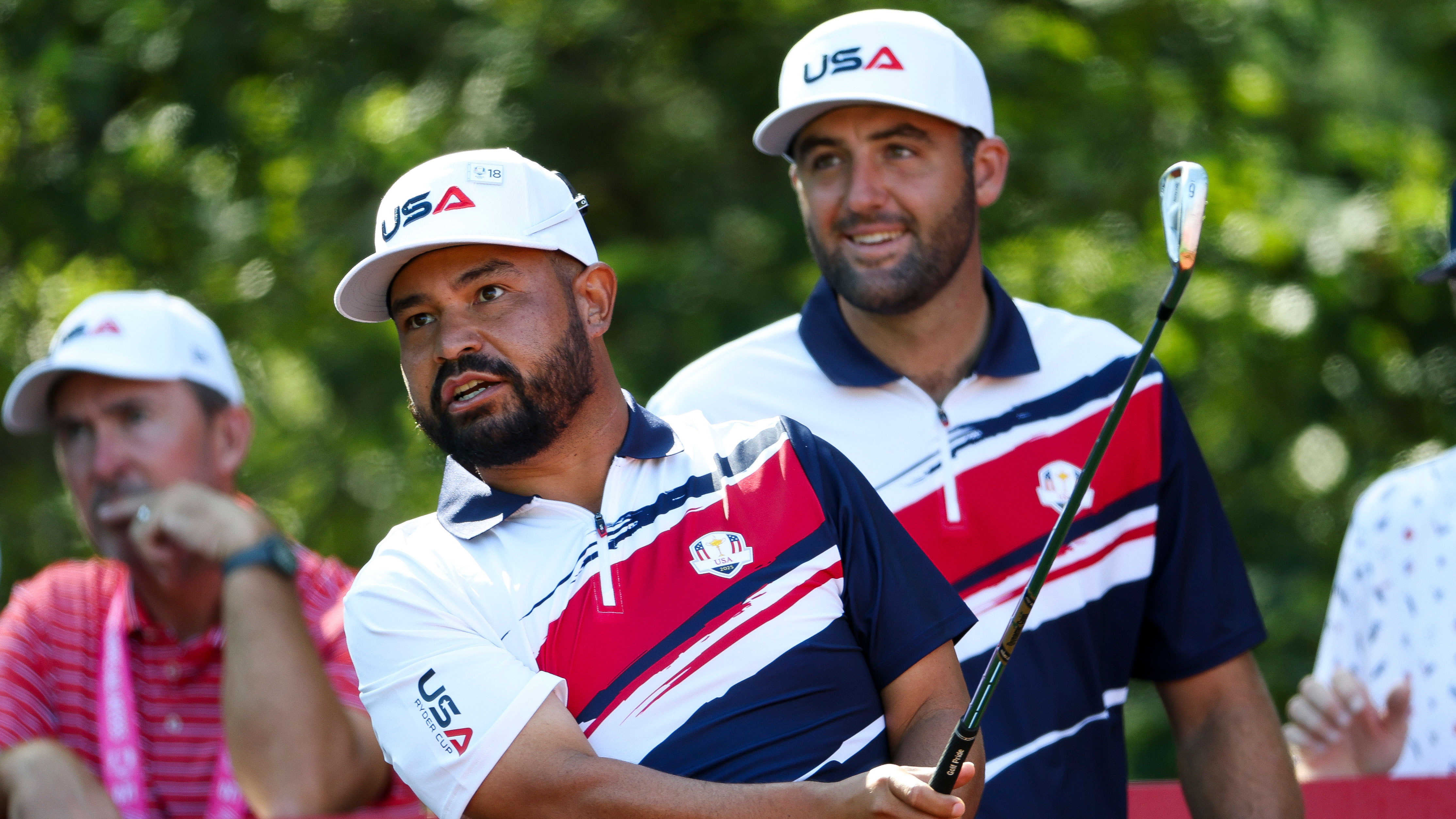 JJ Spaun and Scottie Scheffler play a Ryder Cup practice round at Bethpage Black