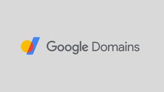 Google Domains logo on grey background