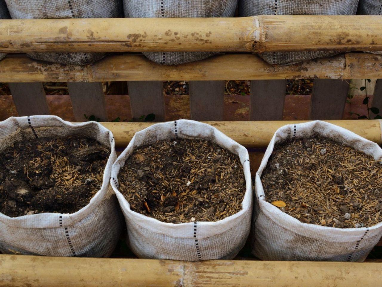 Three DIY Compost Bags