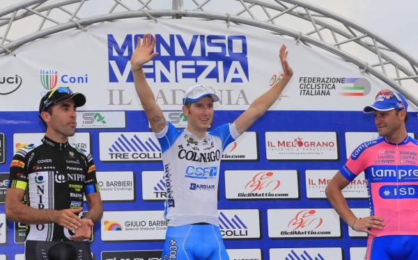 Sacha Modolo (Colnago-CSF) wins stage 2 of the Giro di Padania.