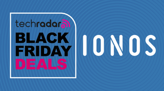 The Ionos logo on a blue background next to a TechRadar symbol that reads 'Black Friday deals