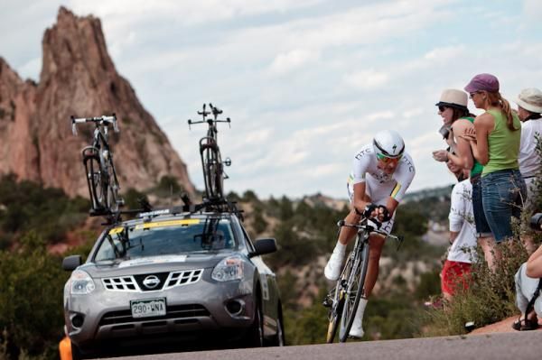 Danny Pate (HTC-Highroad) on his way to the most aggressive rider jersey.