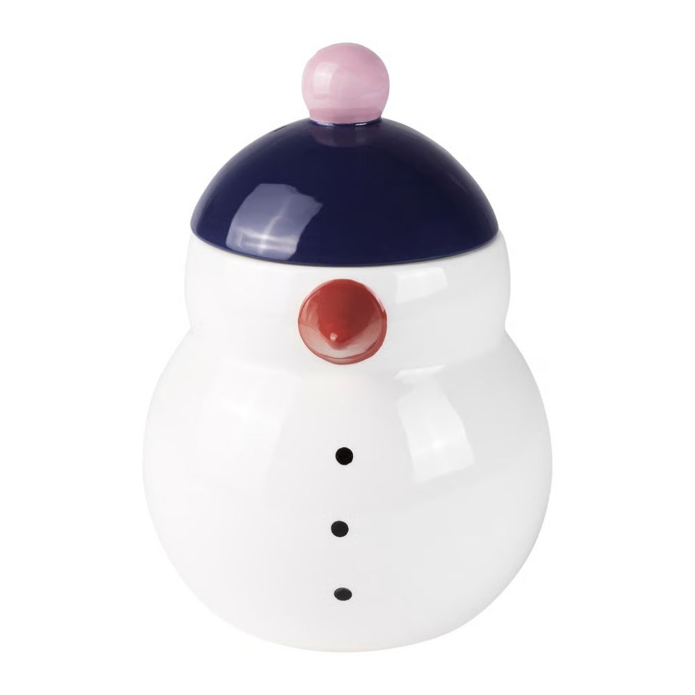 VINTERFINT Snowman Jar with Lid, White