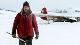 Mads Mikkelsen as Overgård in "Arctic" now streaming on Prime Video