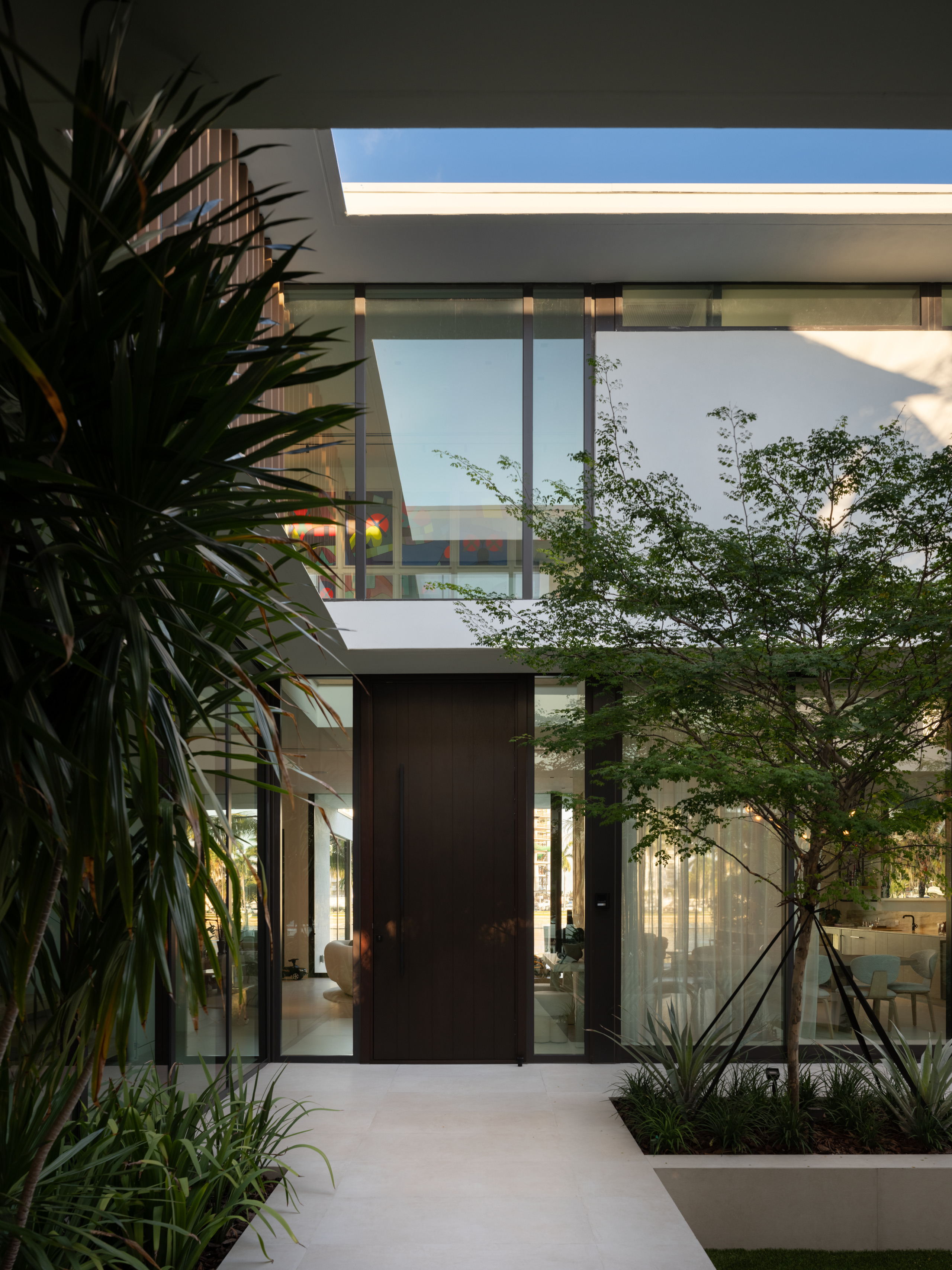 The entrance to the Pine Tree Residence