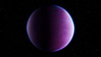 a big blurry purple orb in space