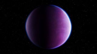 a big blurry purple orb in space