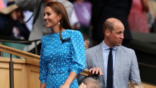Catherine, Duchess of Cambridge and Prince William, Duke of Cambridge are seen in the Royal Box